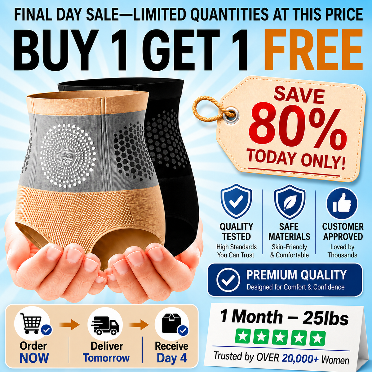 Official Brand Store | 🛡️2026 Moringa & Berberine 4-in-1 Micro-Particle Shaping & Fat Burning Shorts